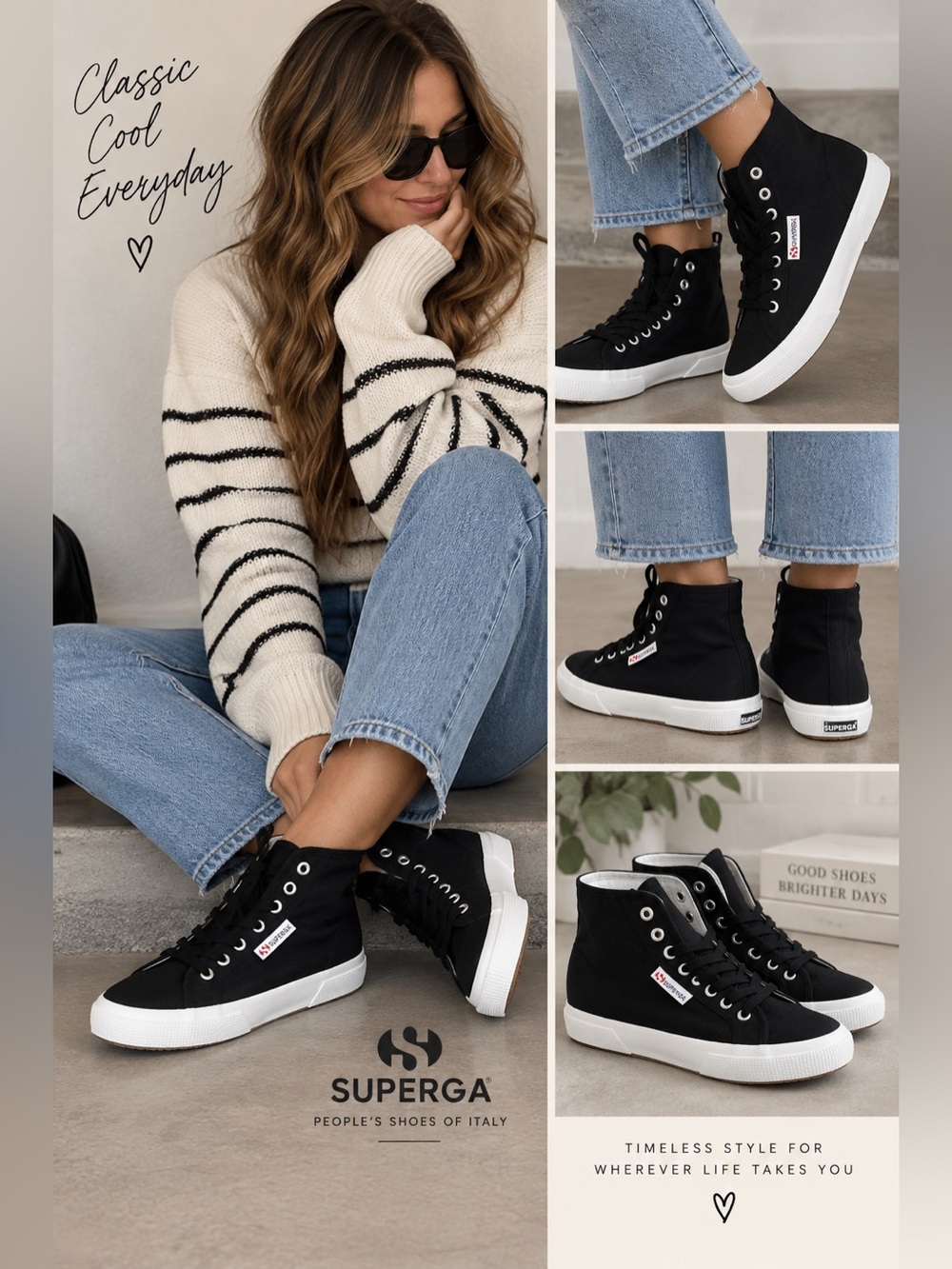 Superga Black High Top Canvas Sneakers | Women’s 7 | EUC | Like New!
